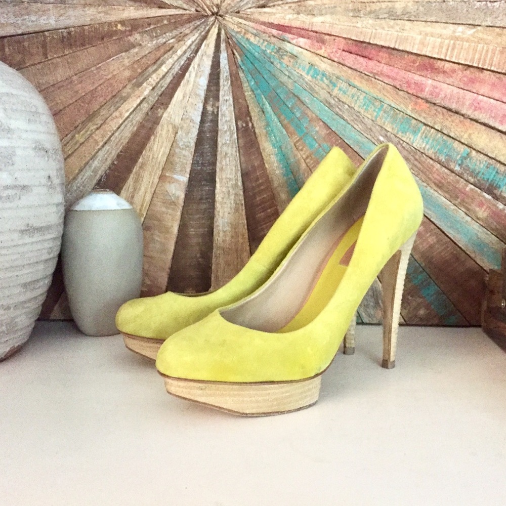 Suede stacked stiletto heels